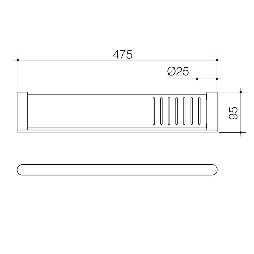 Caroma Urbane II Bathroom Shelf - Chrome - Image 2