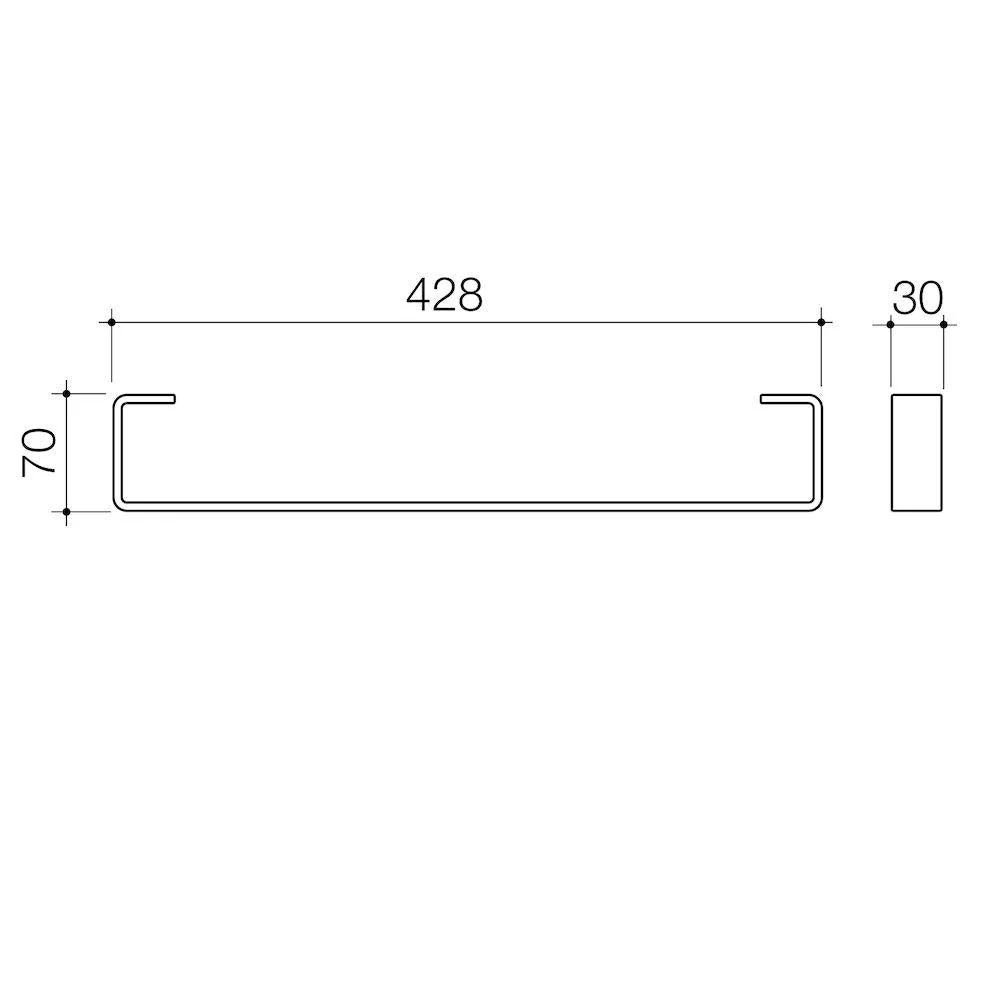 Caroma Urbane II Hand Wall Basin Integrated Rail - Brushed Nickel - Image 2