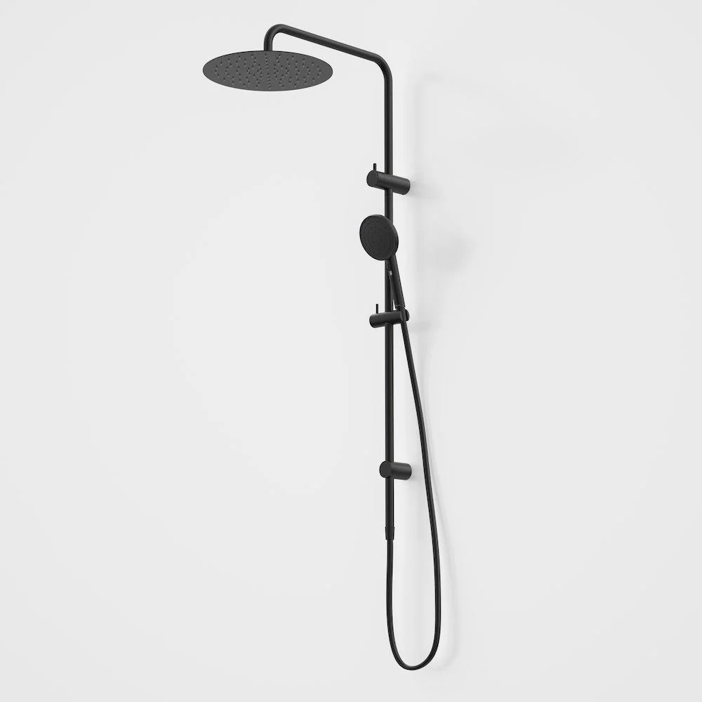 Caroma Urbane II Rail Shower with 300mm Overhead - Black Matte