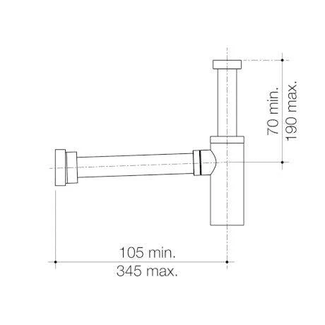 Caroma Urbane II 40mm Bottle Trap - White - Image 2