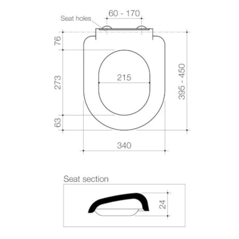 Caroma Xena Soft Close Toilet Seat - Image 2