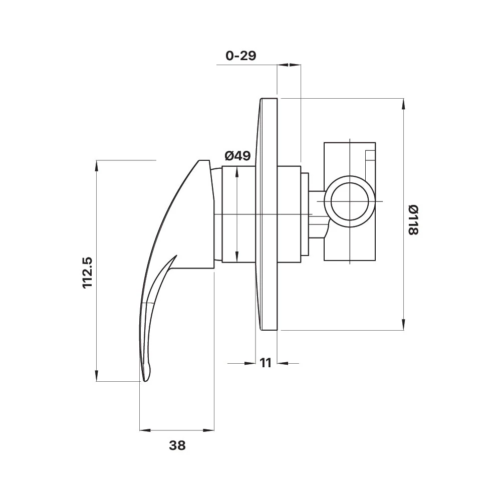 Mixx Cayenne Shower Mixer - Chrome - Image 2