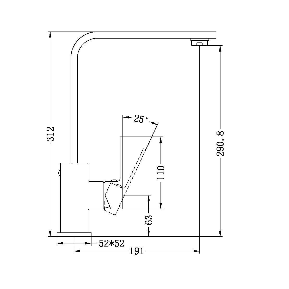 Nero Celia Kitchen Mixer Builders Range - Brushed Nickel - Image 4