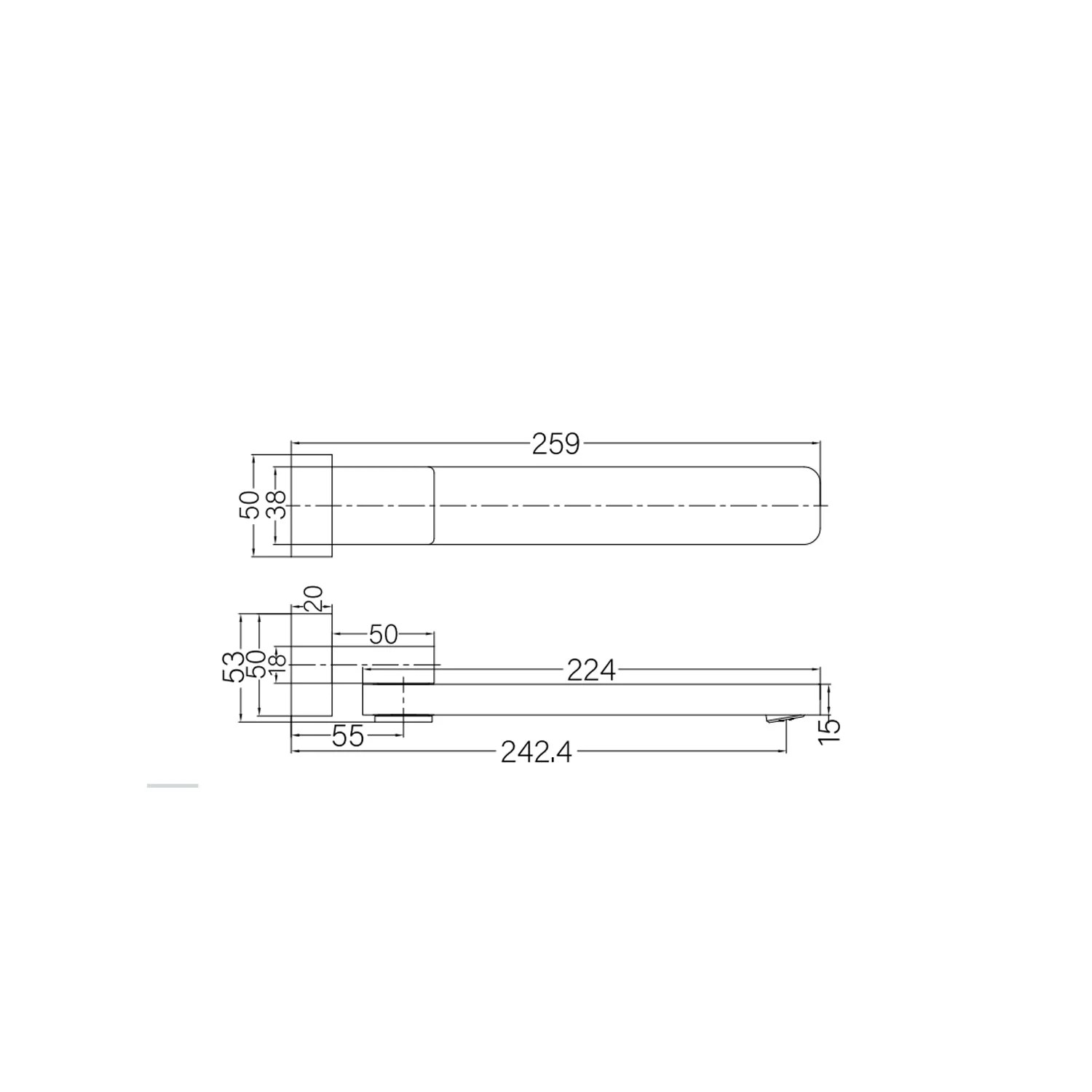 Nero Celia Swivel Bath Spout Only - Chrome - Image 4