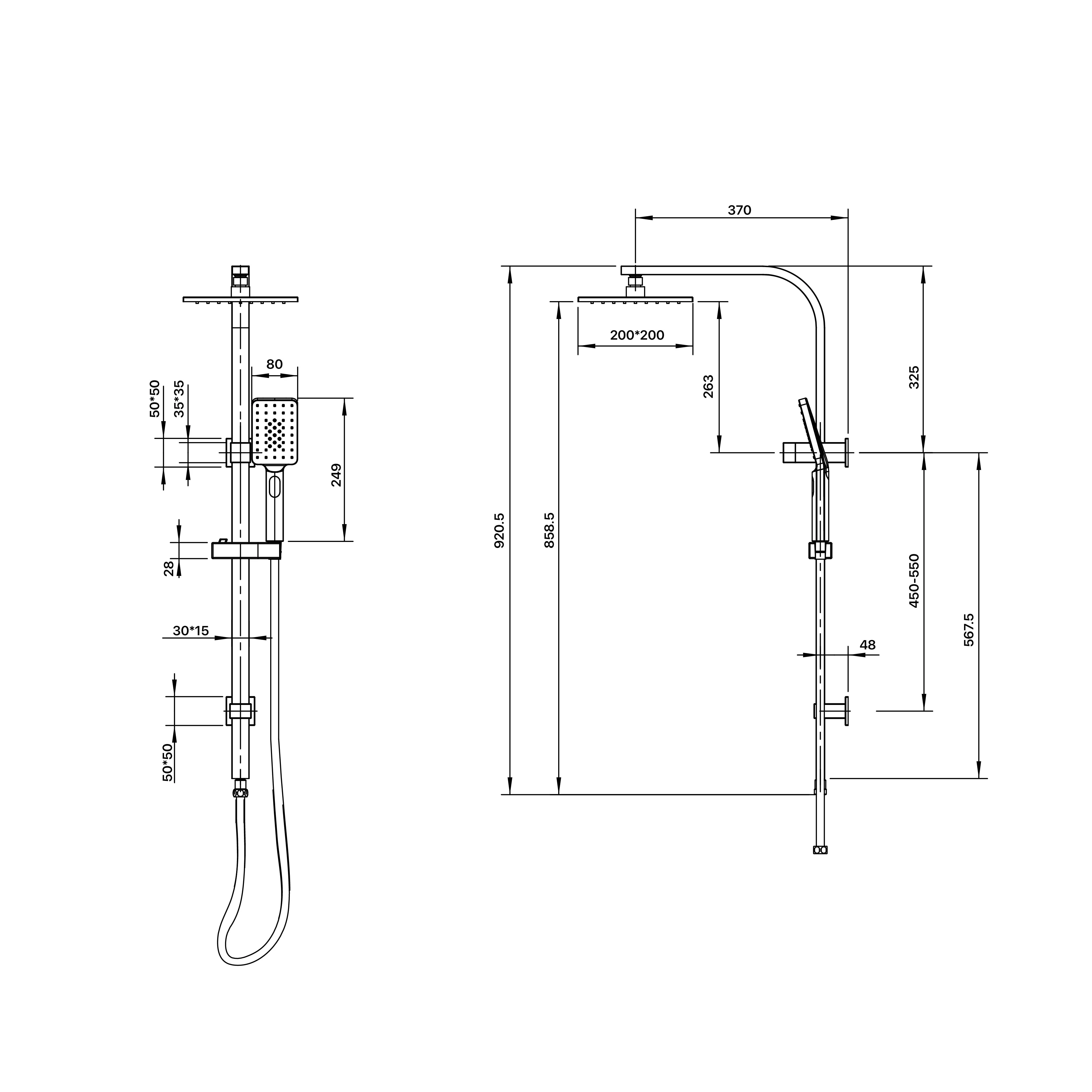 Mixx Chai Deluxe Twin Shower - Chrome - Image 2