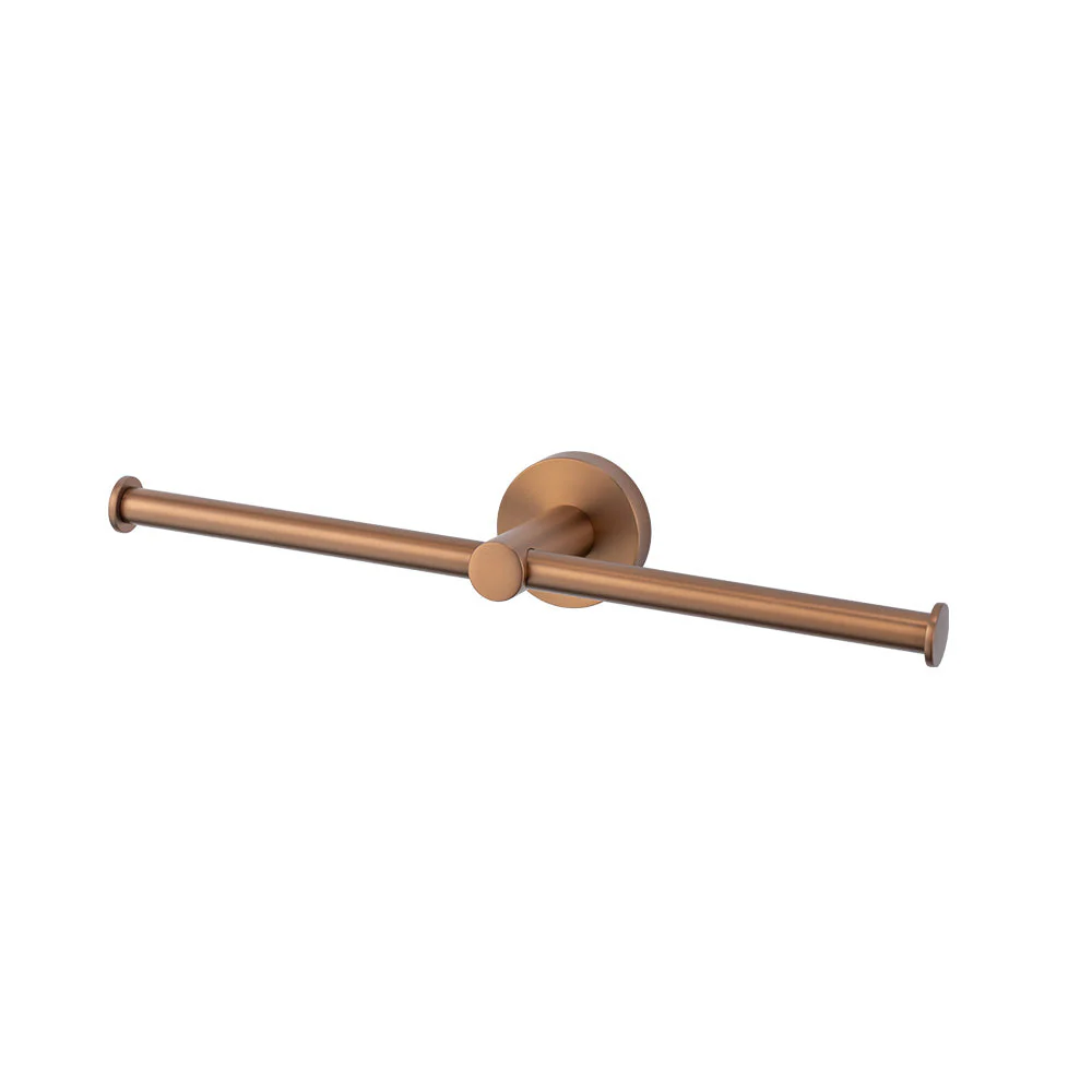 Mixx Chia Double Toilet Roll Holder - Brushed Bronze