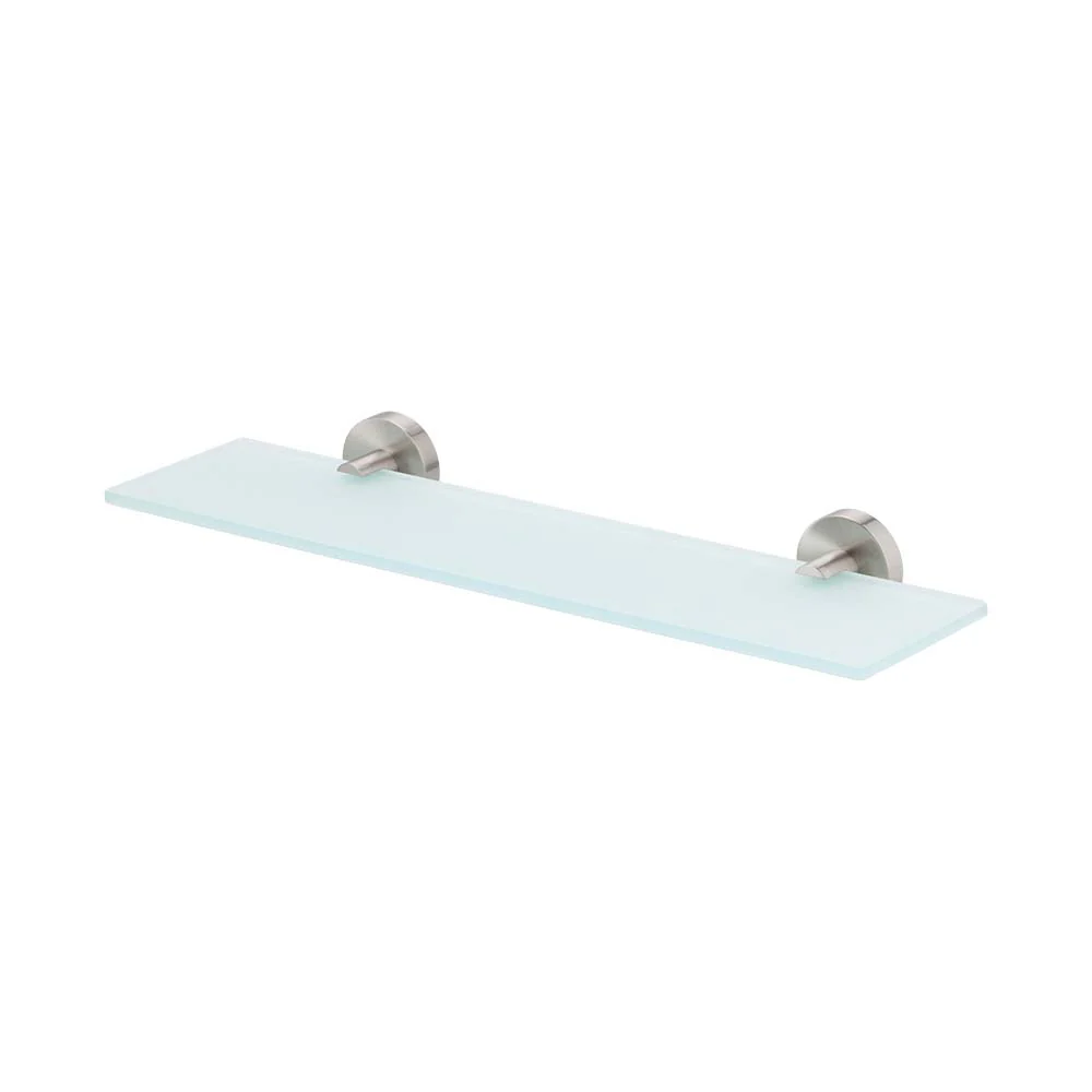 Mixx Chia Glass Shower Shelf 450mm - Brushed Nickel