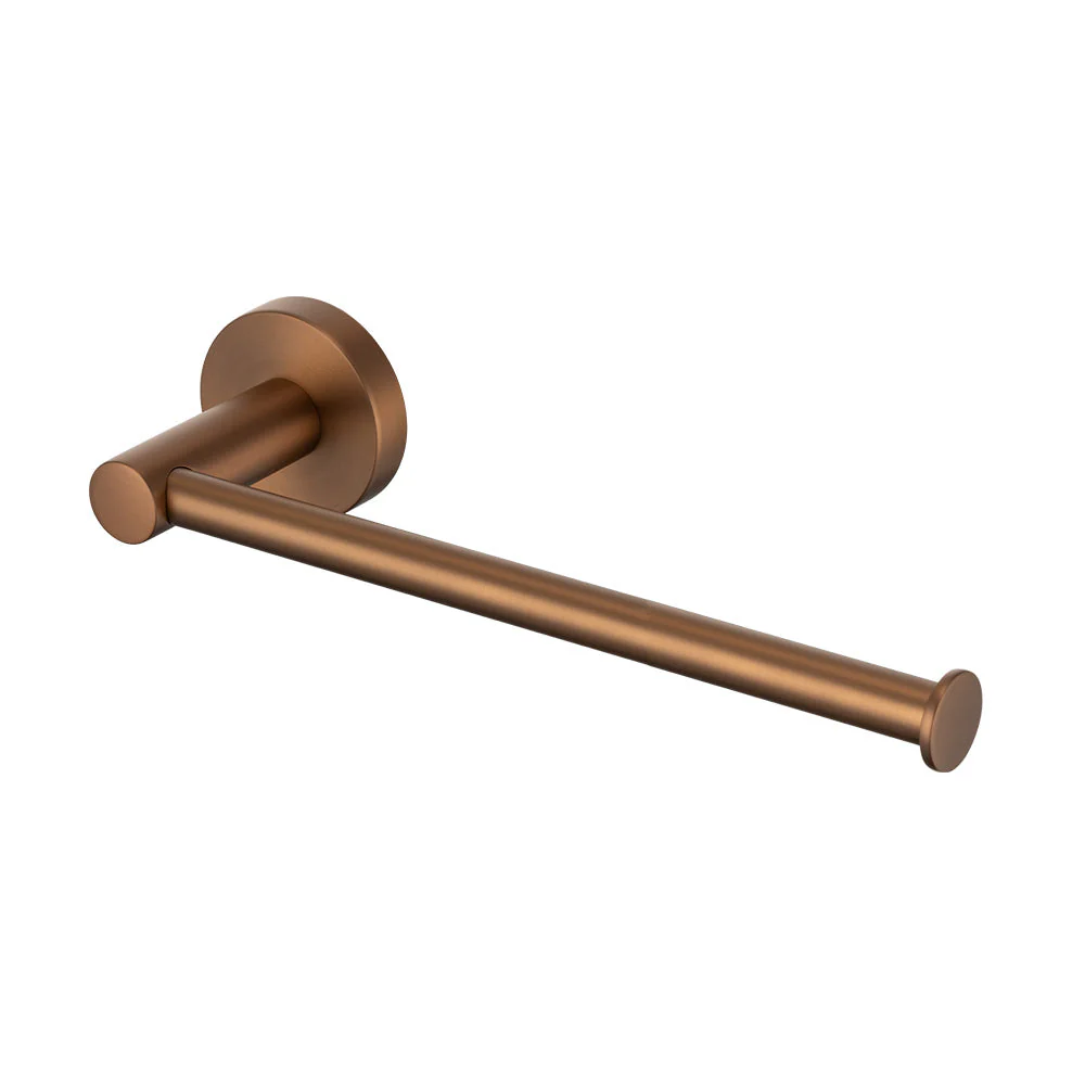 Mixx Chia Hand Towel / Spare Toilet Roll Holder - Brushed Bronze
