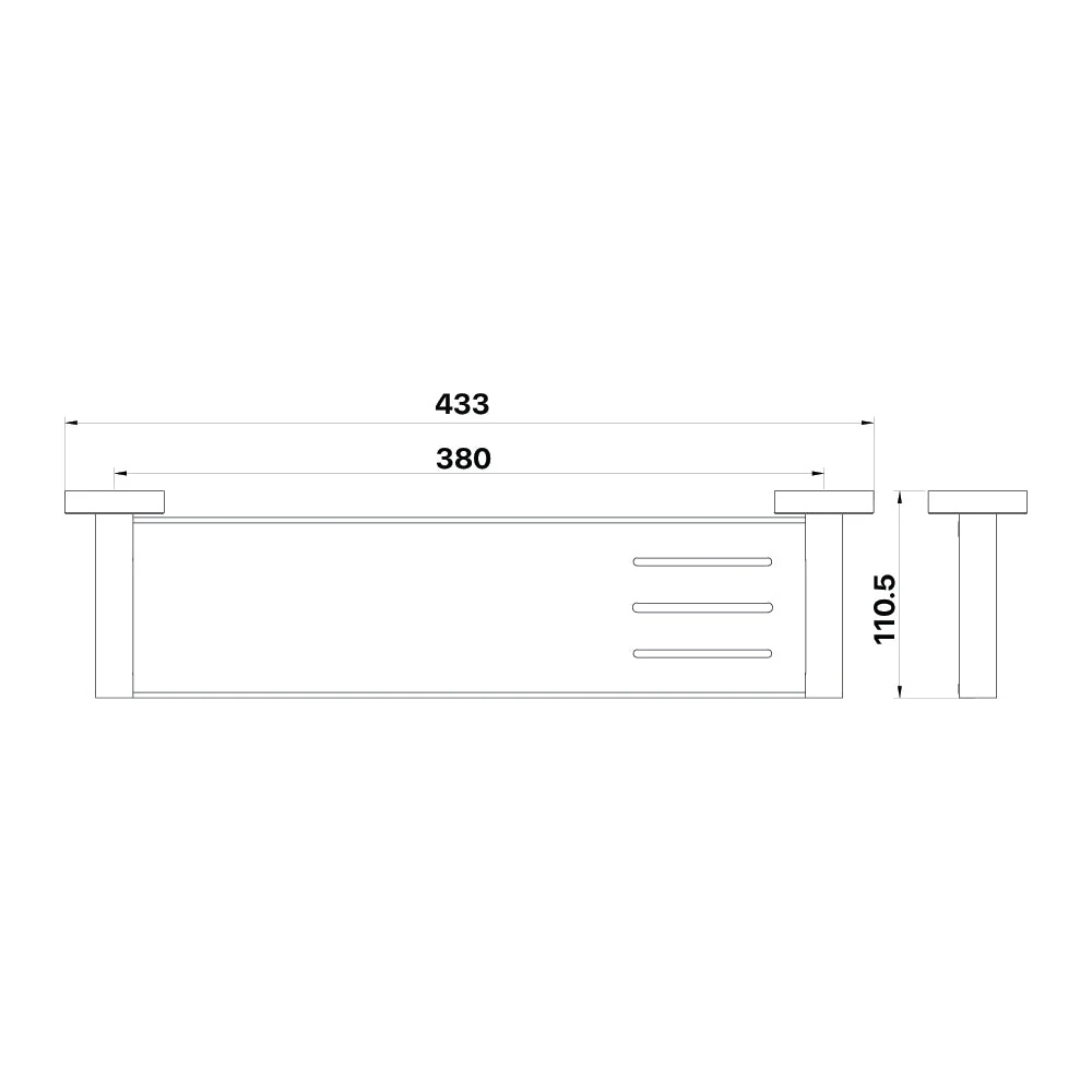 Mixx Chia Shower Shelf - Chrome - Image 2