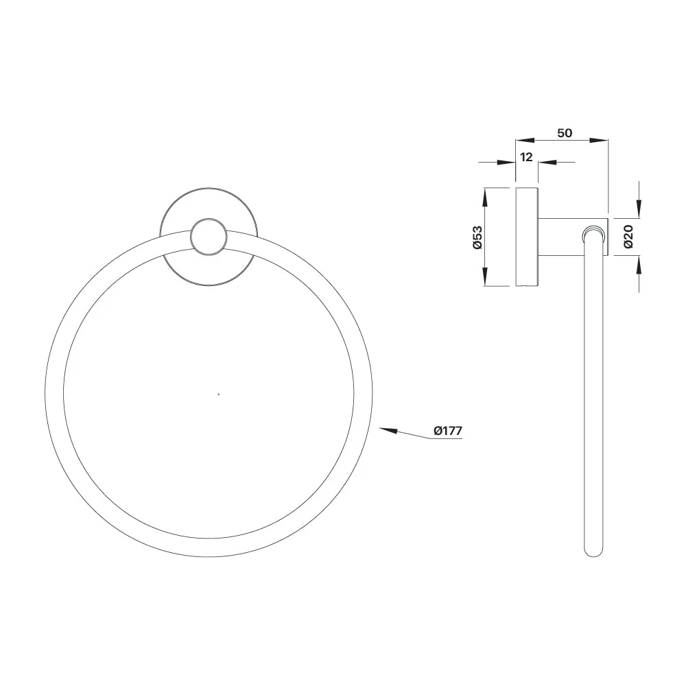 Mixx Chia Towel Ring - Chrome - Image 2