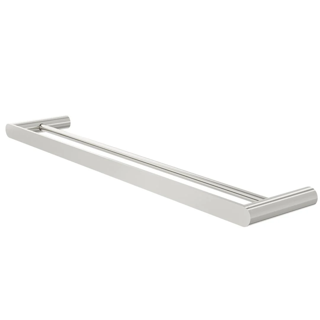 Linsol Circle 600mm Double Towel Rail - Brushed Nickel