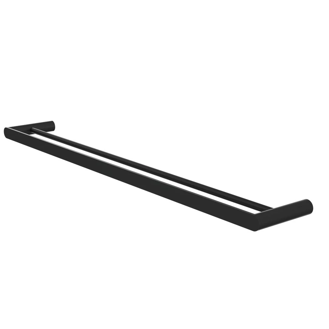 Linsol Circle 800mm Double Towel Rail - Matte Black
