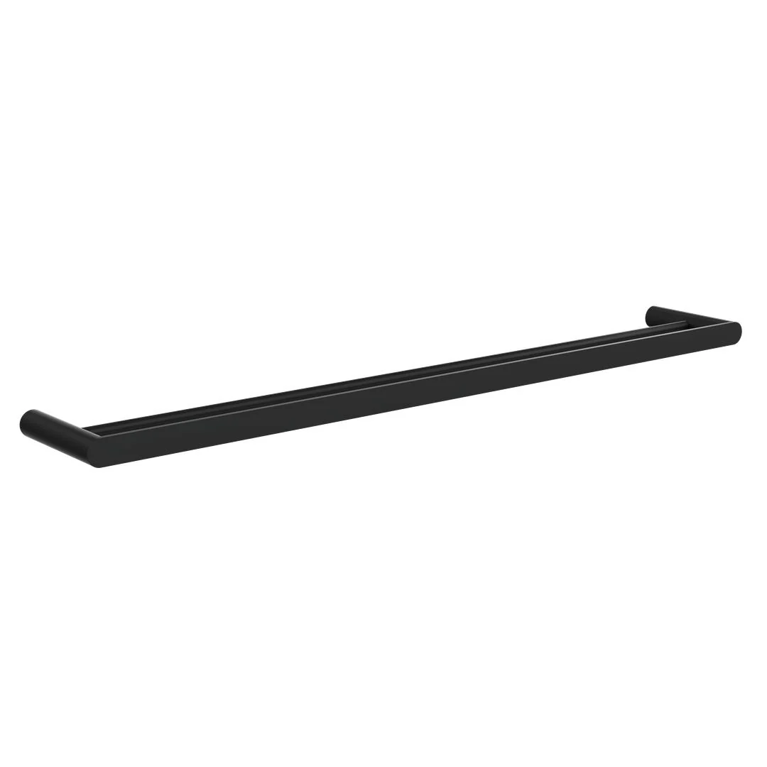 Linsol Circle 800mm Double Towel Rail - Matte Black - Image 2