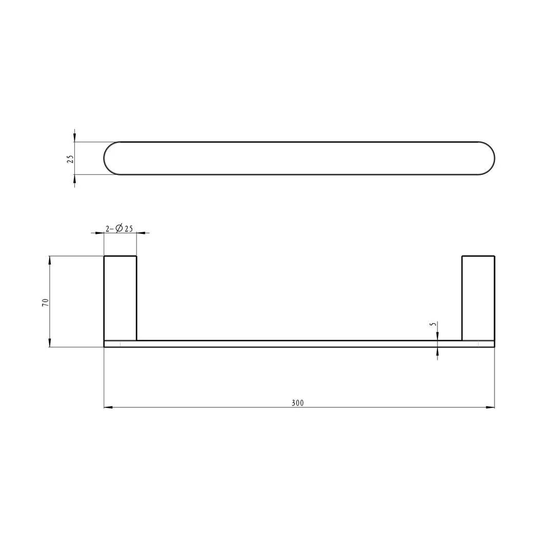 Linsol Circle Hand Towel Rail - Brushed Brass - Image 3