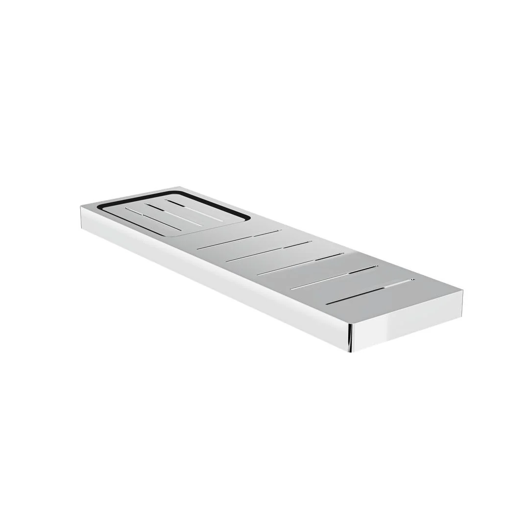 Linsol Circle Metal Shelf with Soap Dish - Chrome
