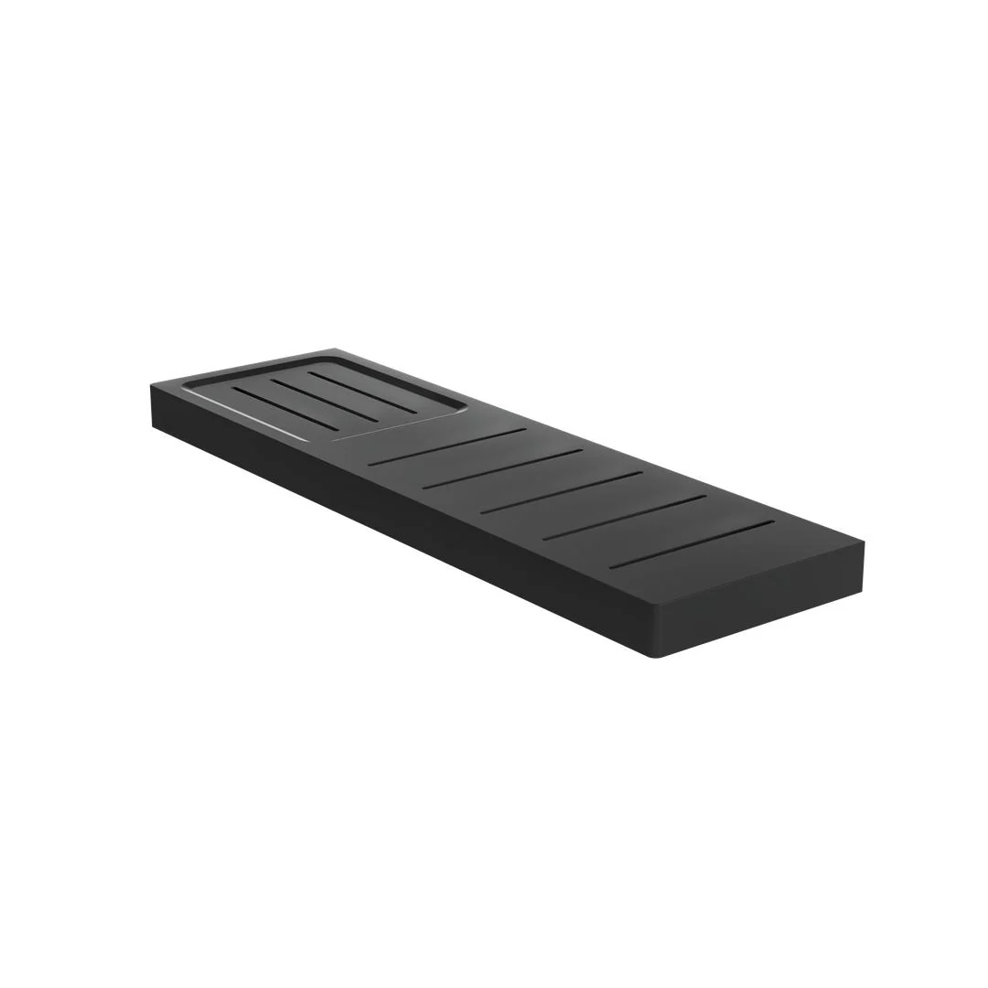 Linsol Circle Metal Shelf with Soap Dish - Matte Black