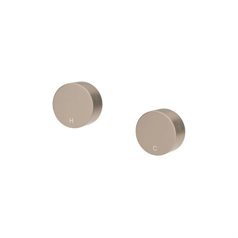 Meir Circular Wall Taps - Champagne