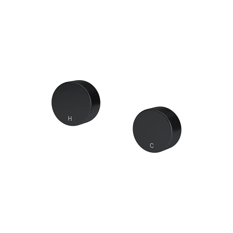 Meir Circular Wall Taps - Black Matte