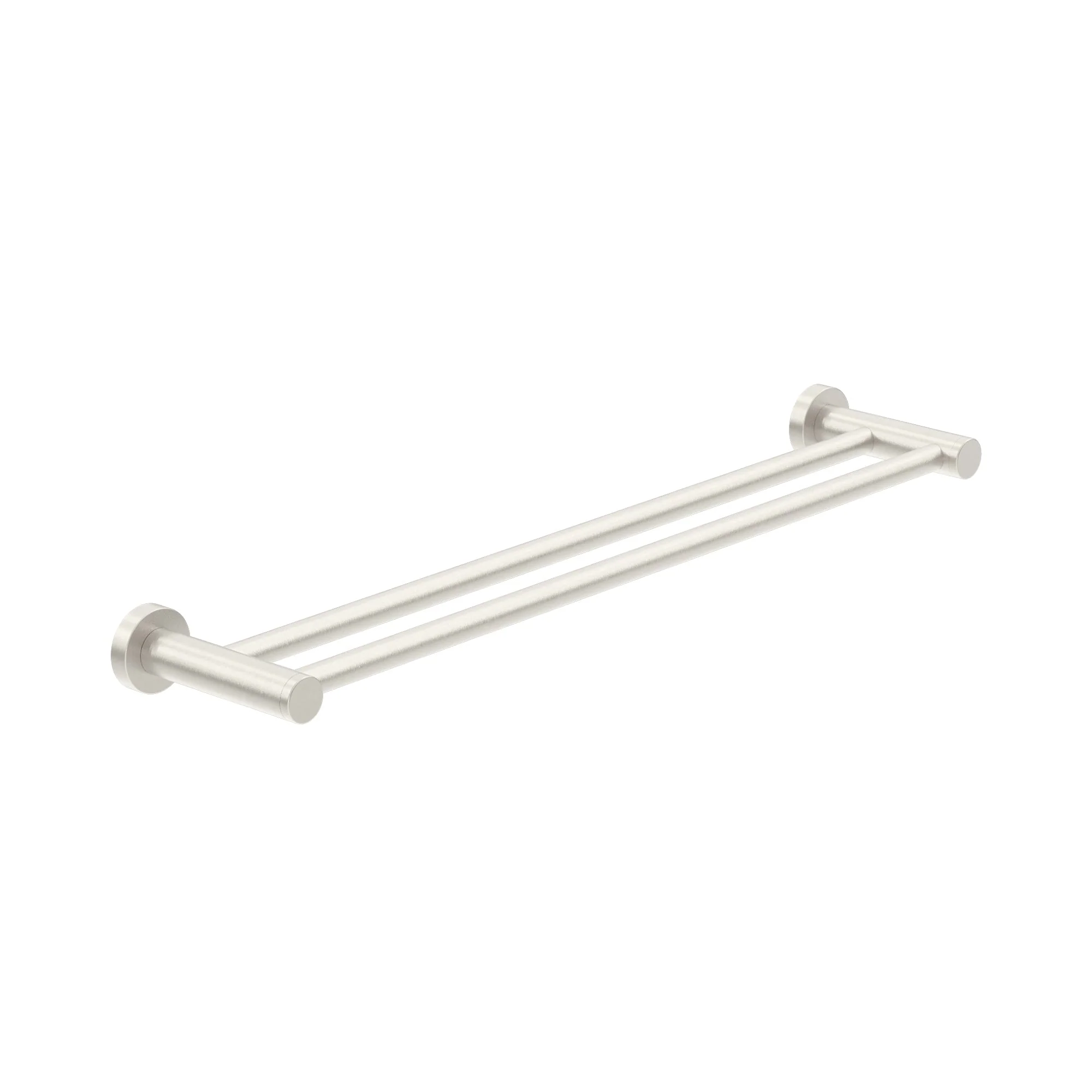 Nero Classic Double Towel Rail - Brushed Nickel
