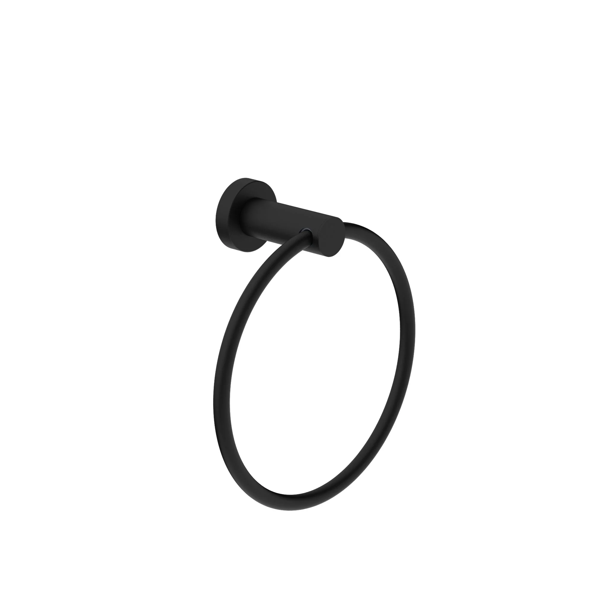 Nero Classic Bathroom Hand Towel Ring - Black Matte