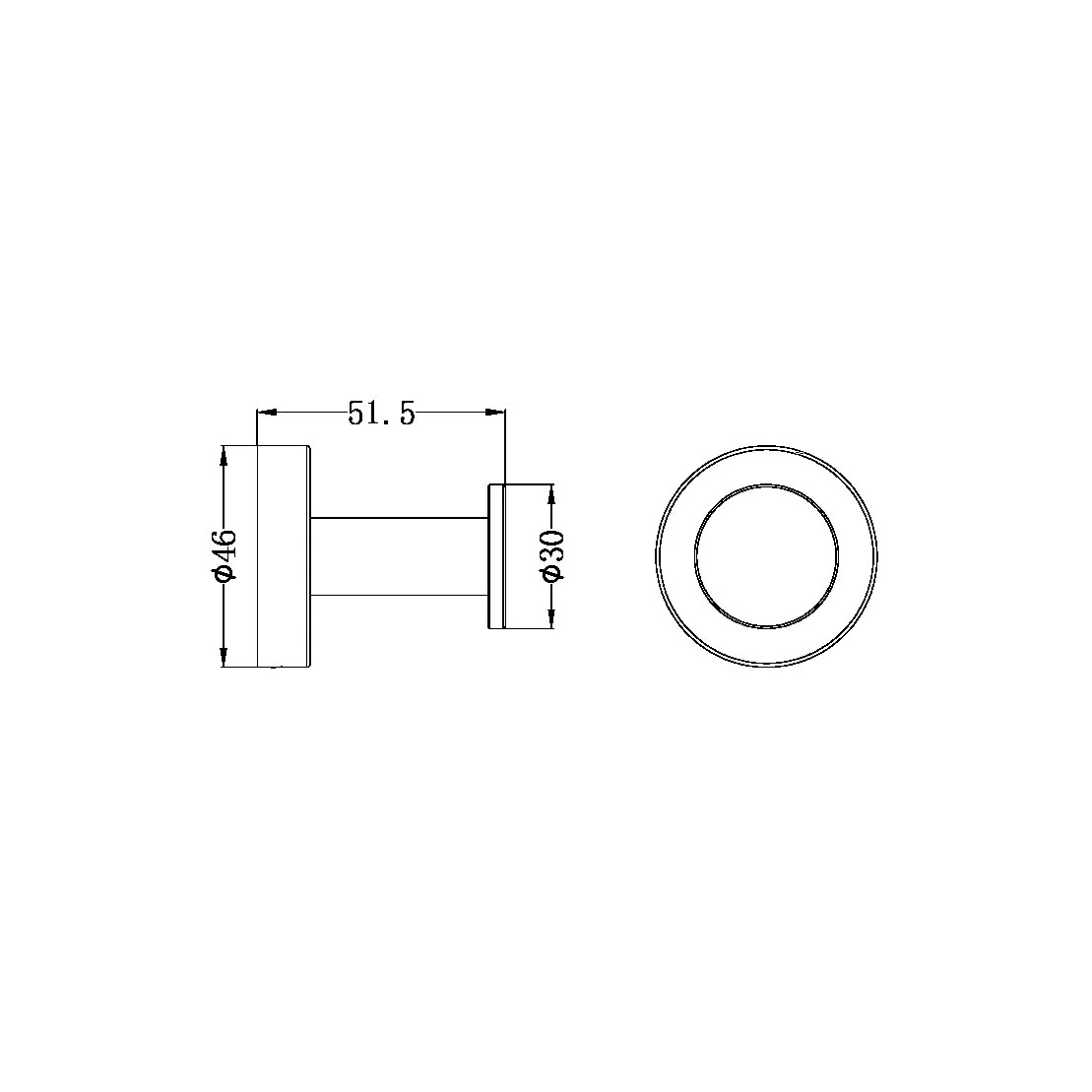 Nero Classic Robe Hook - Brushed Nickel - Image 4