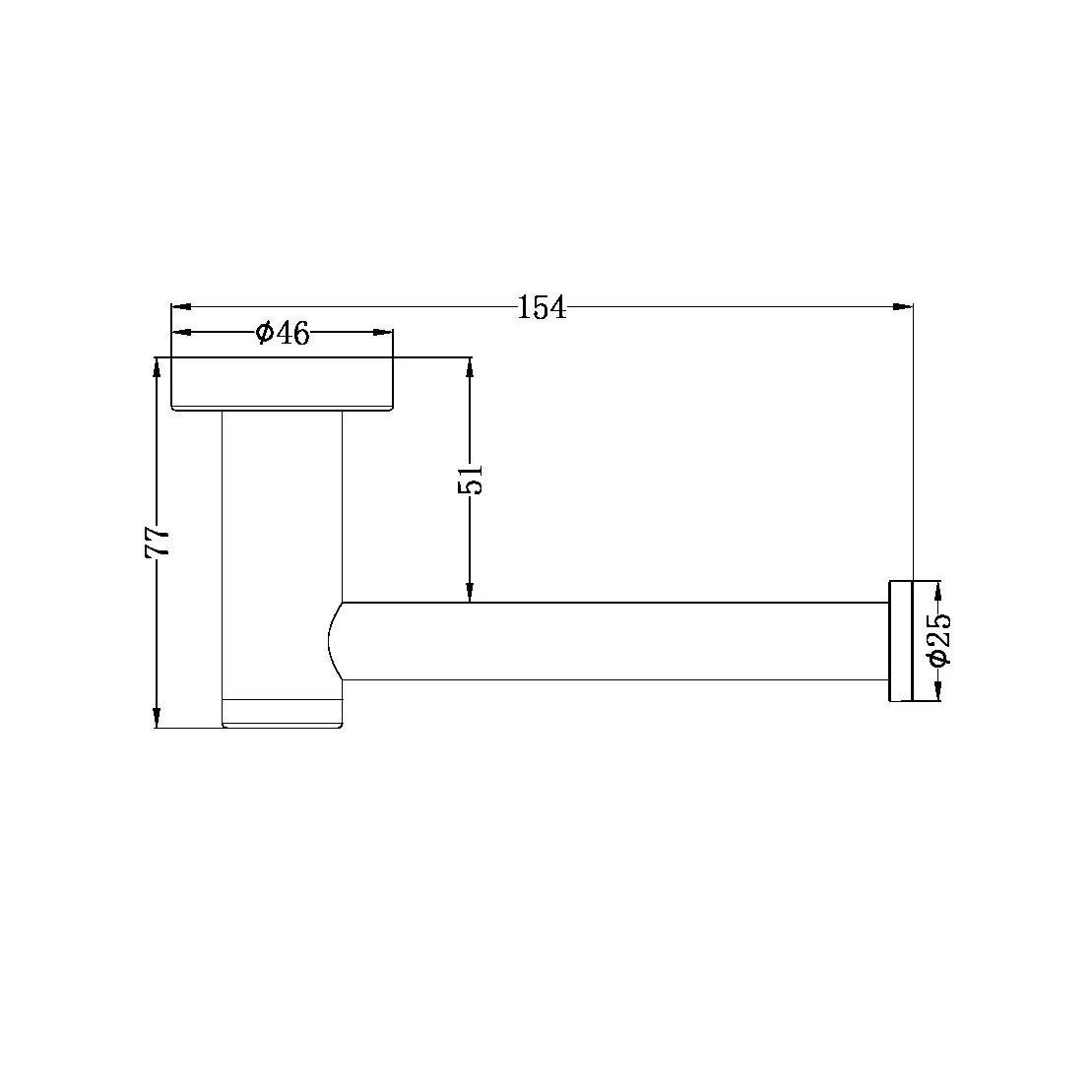 Nero Classic Toilet Roll Holder - Brushed Nickel - Image 4
