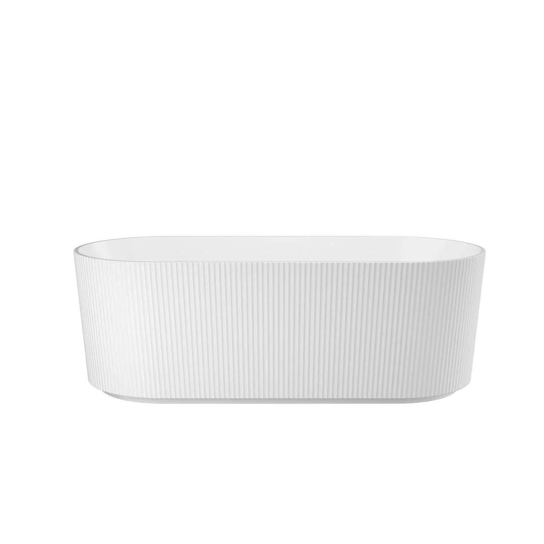 Linsol Cleo 1700mm Freestanding Bath - Matte White