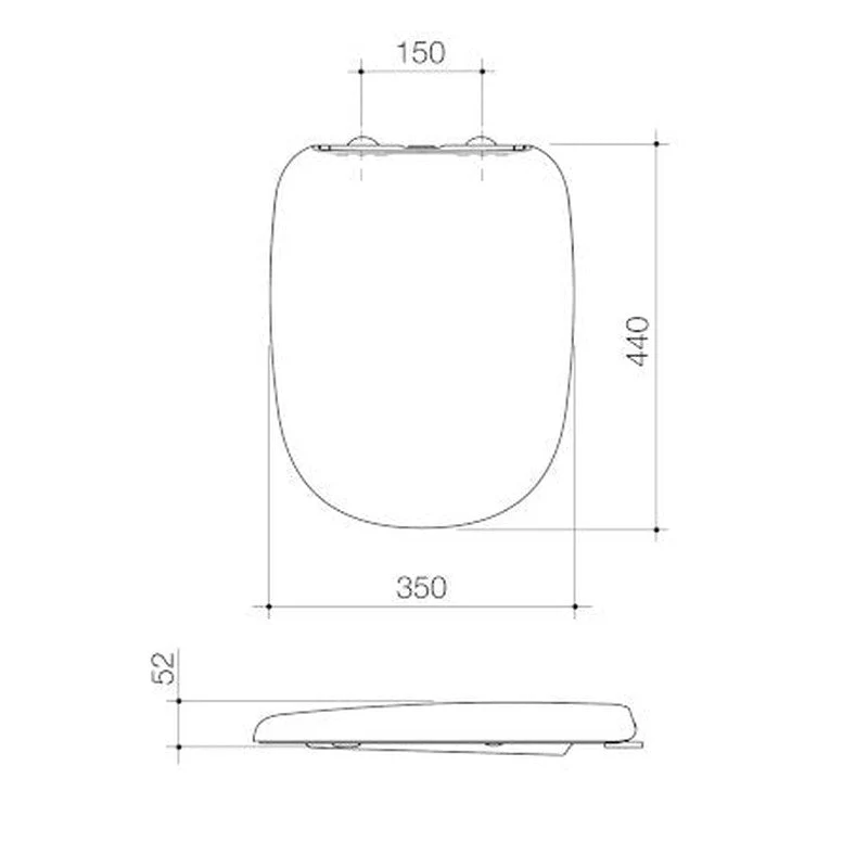 Caroma Contura II Toilet Seat Soft Close - White Matte - Image 4
