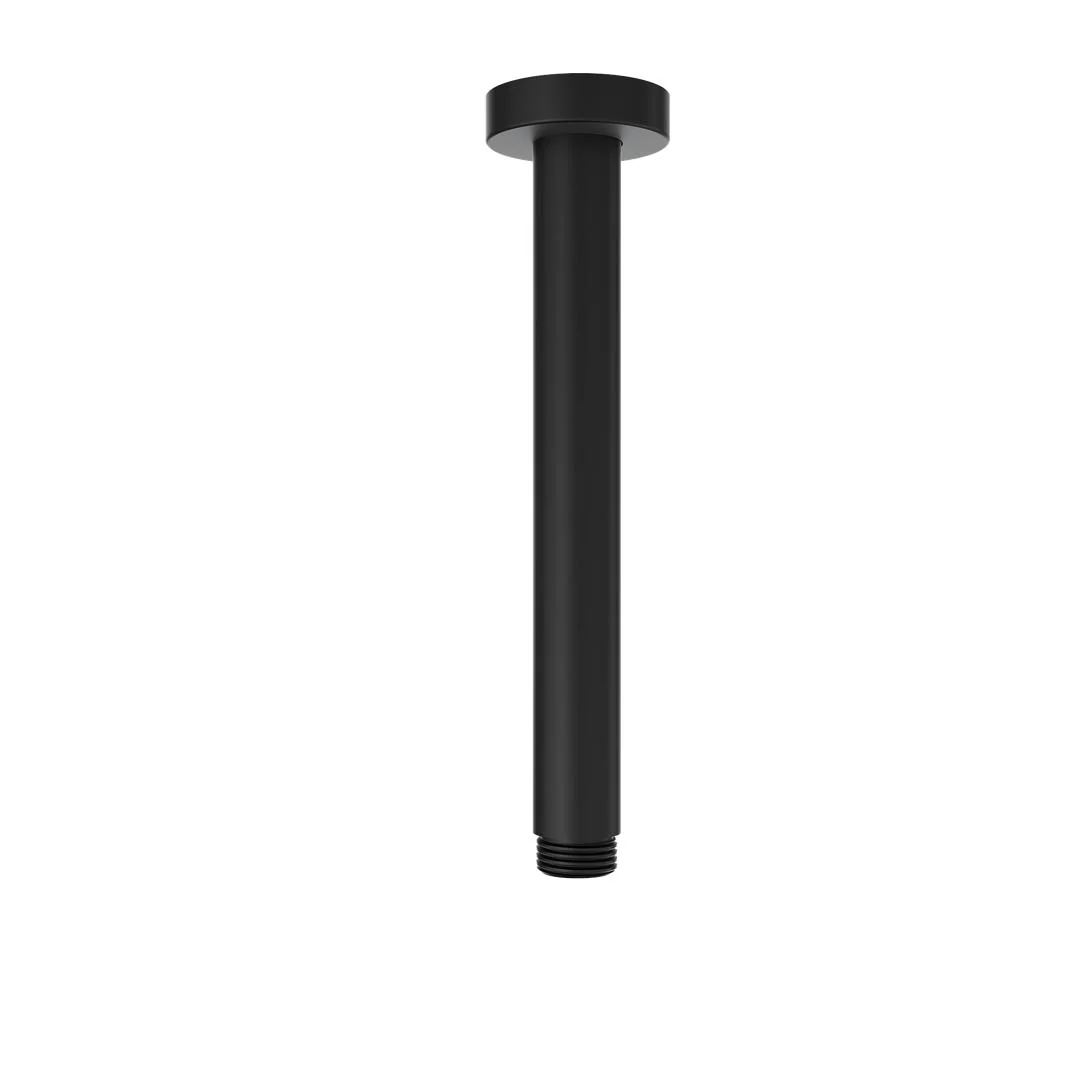Linsol Corsica 200mm Round Ceiling Arm  - Matte Black
