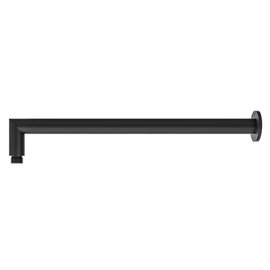 Linsol Corsica 400mm Round Wall Arm - Matte Black