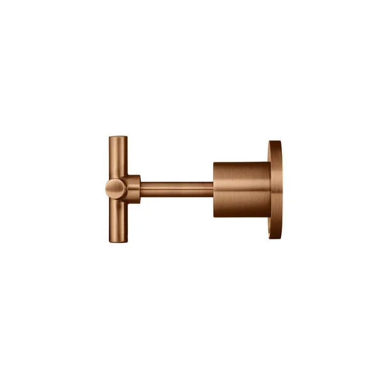 Meir Round Cross Handle Jumper Valve Wall Top Assemblies - Lustre Bronze - Image 3