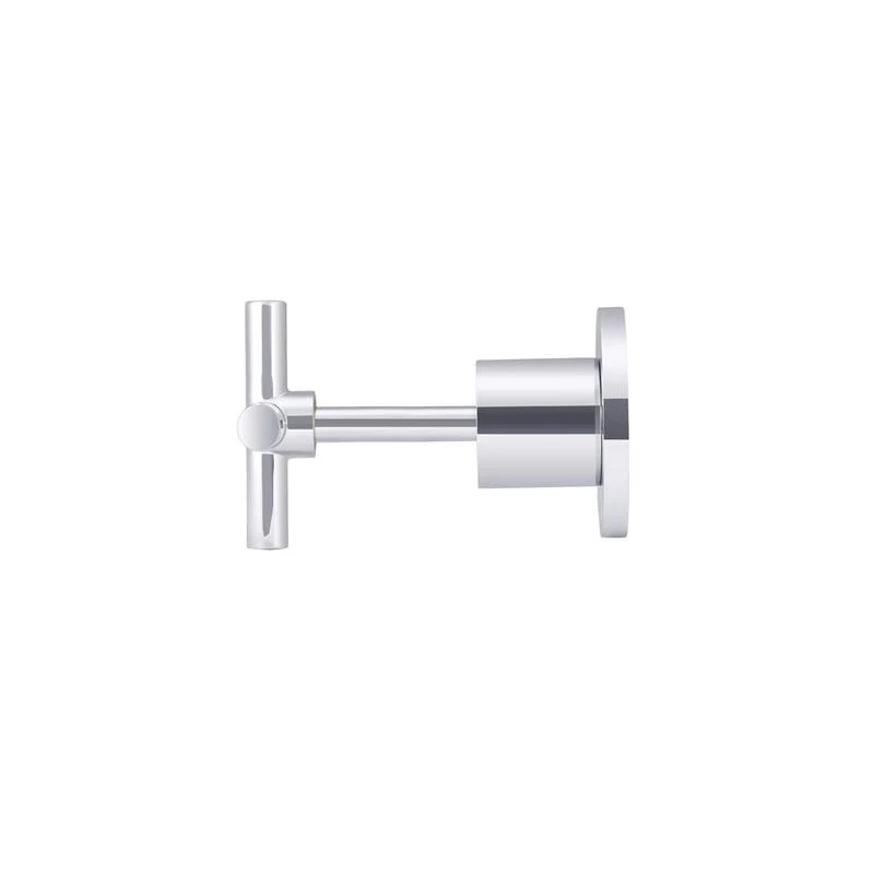 Meir Round Cross Handle Jumper Valve Wall Top Assemblies - Polished Chrome - Image 2