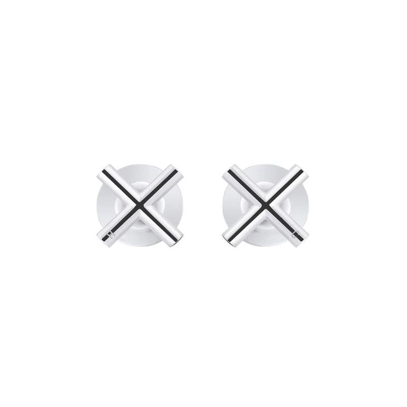 Meir Round Cross Handle Jumper Valve Wall Top Assemblies - Polished Chrome - Image 3