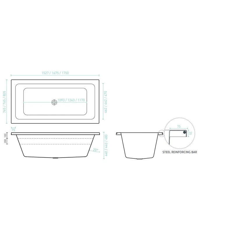 Decina Carina 1525 Contour 14 Jet Spa Bath - Image 2