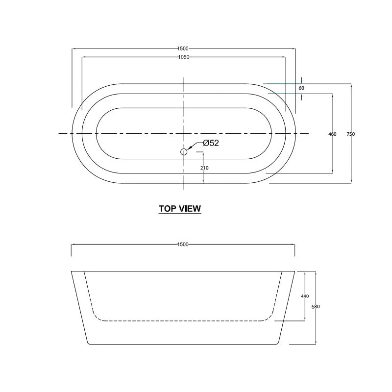 Decina Cool 1500 Freestanding Bath - Image 3