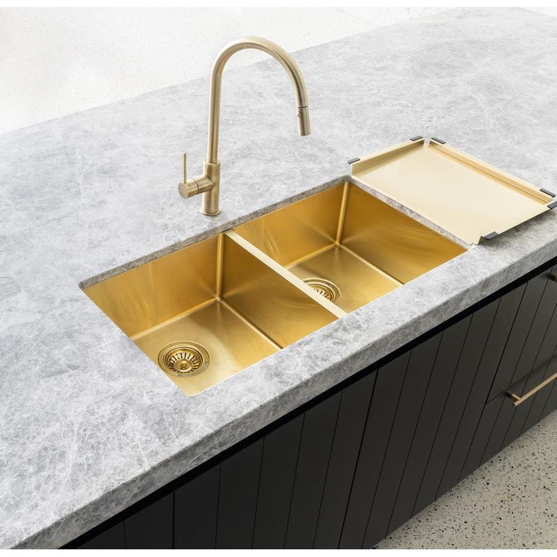 Meir Lavello Dish Draining Tray - Brushed Bronze Gold - Image 5