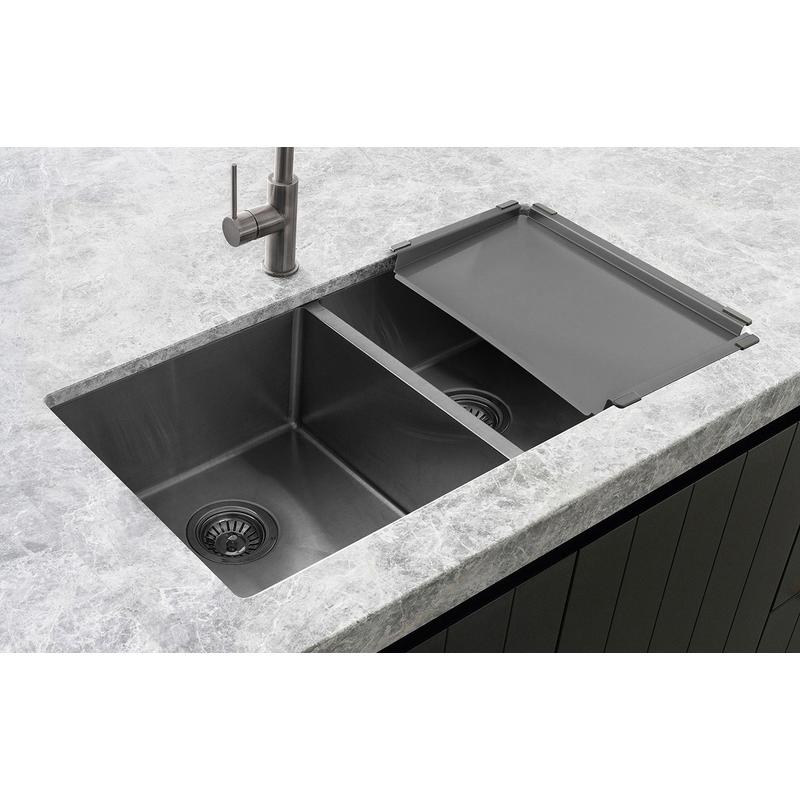 Meir Lavello Dish Draining Tray - PVD Gun Metal Black - Image 4