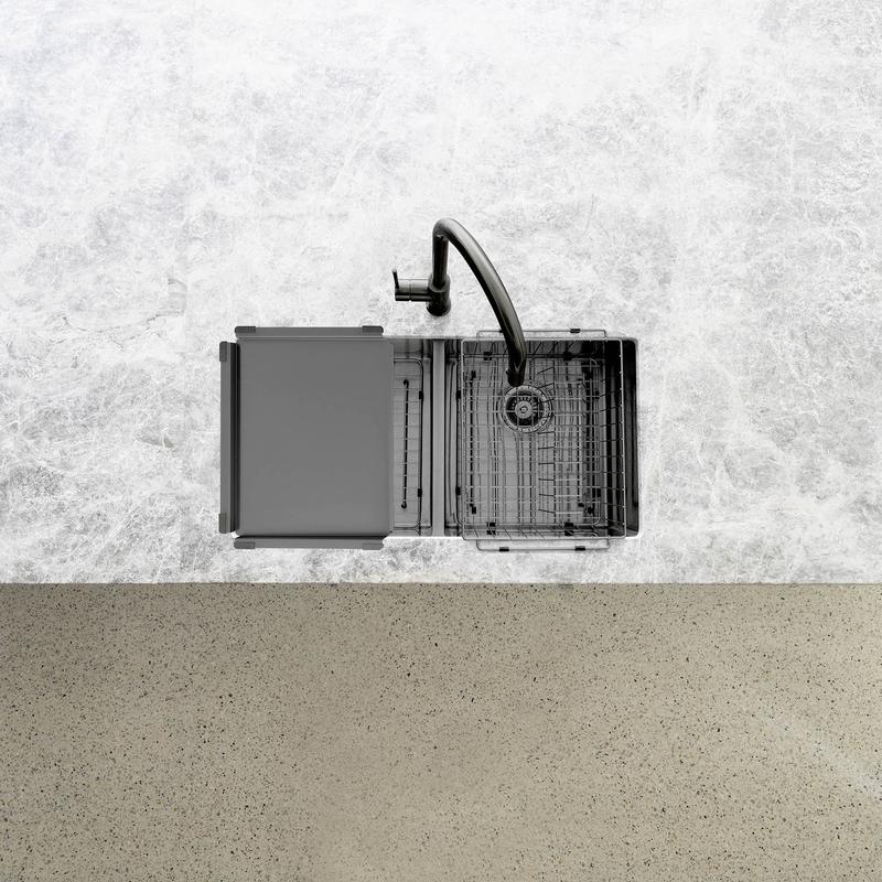 Meir Lavello Dish Draining Tray - PVD Gun Metal Black - Image 6