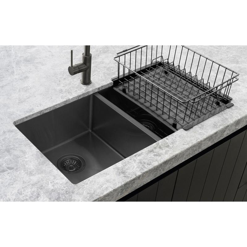Meir Lavello Dish Rack - PVD Gun Metal Black - Image 4