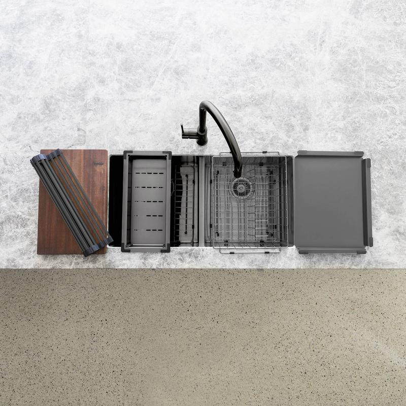 Meir Lavello Dish Rack - PVD Gun Metal Black - Image 6