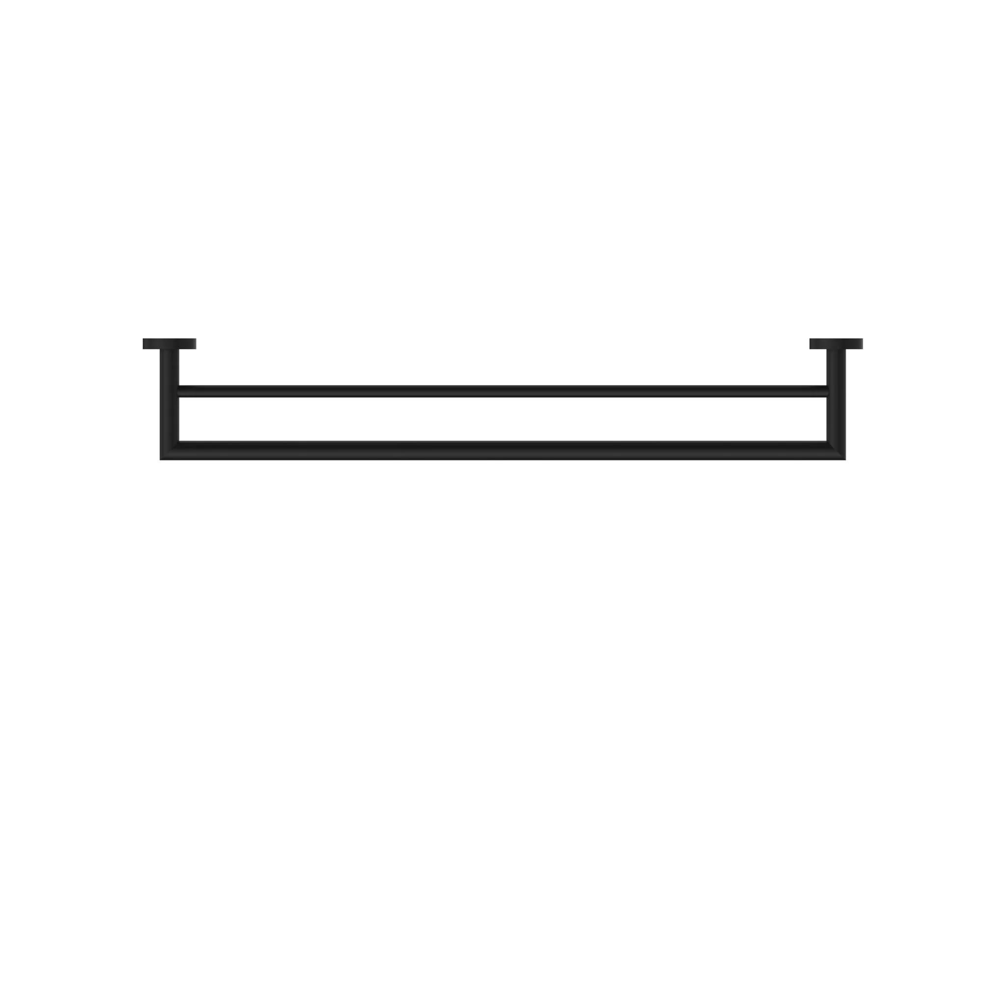 Nero Dolce Double Towel Rail 700mm - Black Matte - Image 3