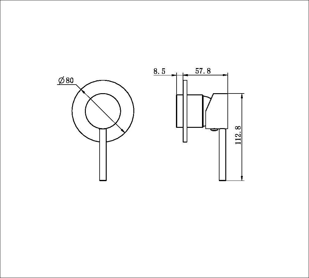 Nero Dolce Shower Mixer (Trim Kit Only) - Chrome - Image 2