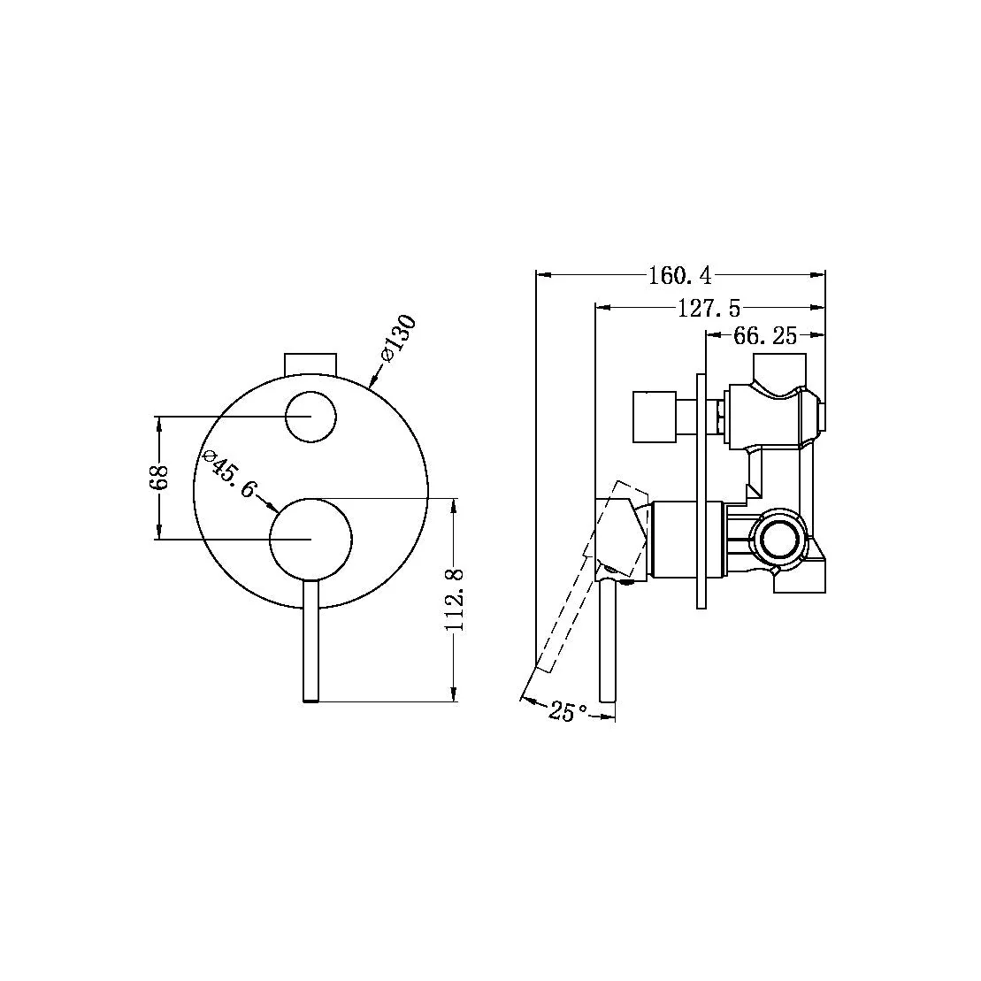 Nero Dolce Shower Mixer With Diverter - Chrome - Image 4