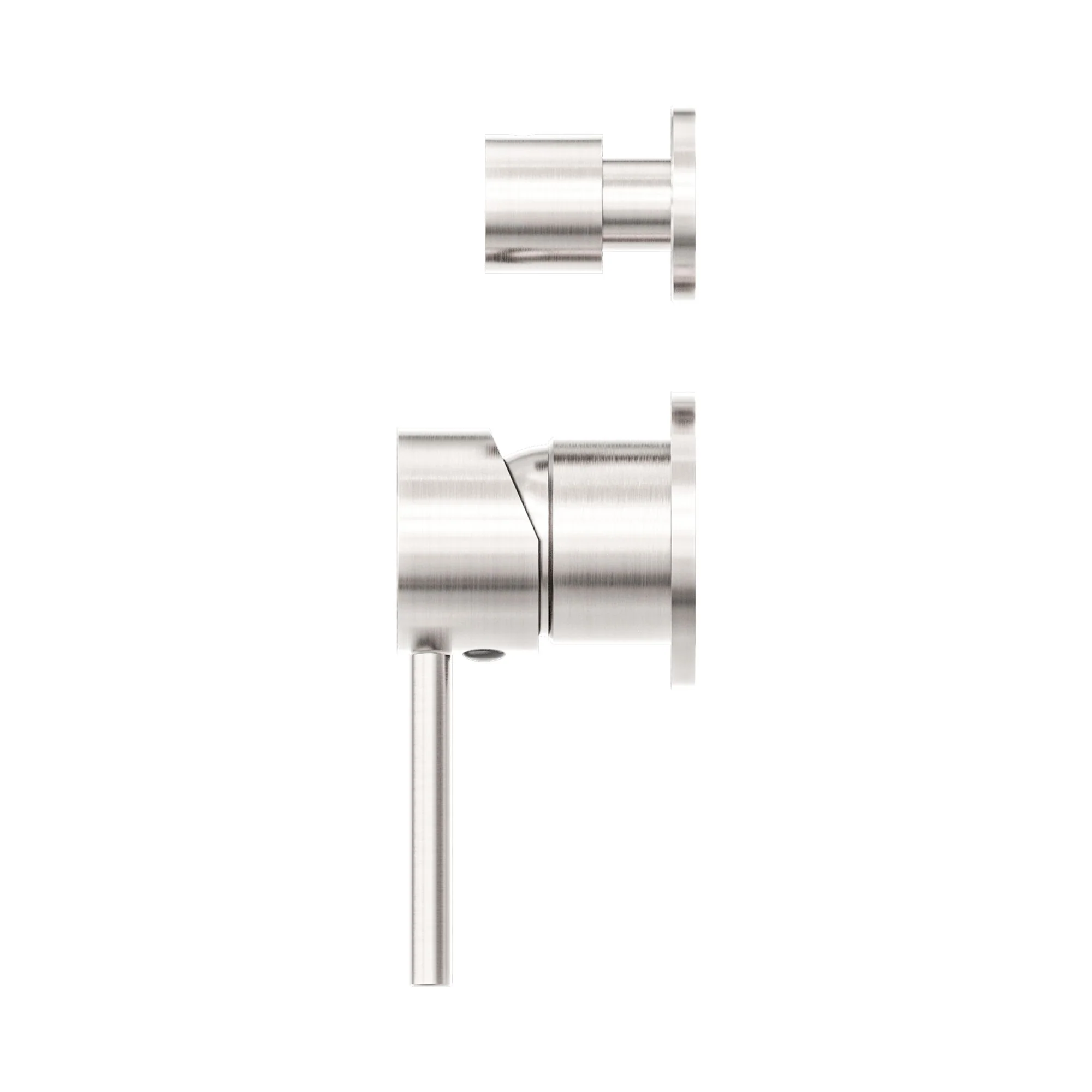 Nero Dolce Shower Mixer With Diverter Separate Back Plate - Brushed Nickel - Image 3