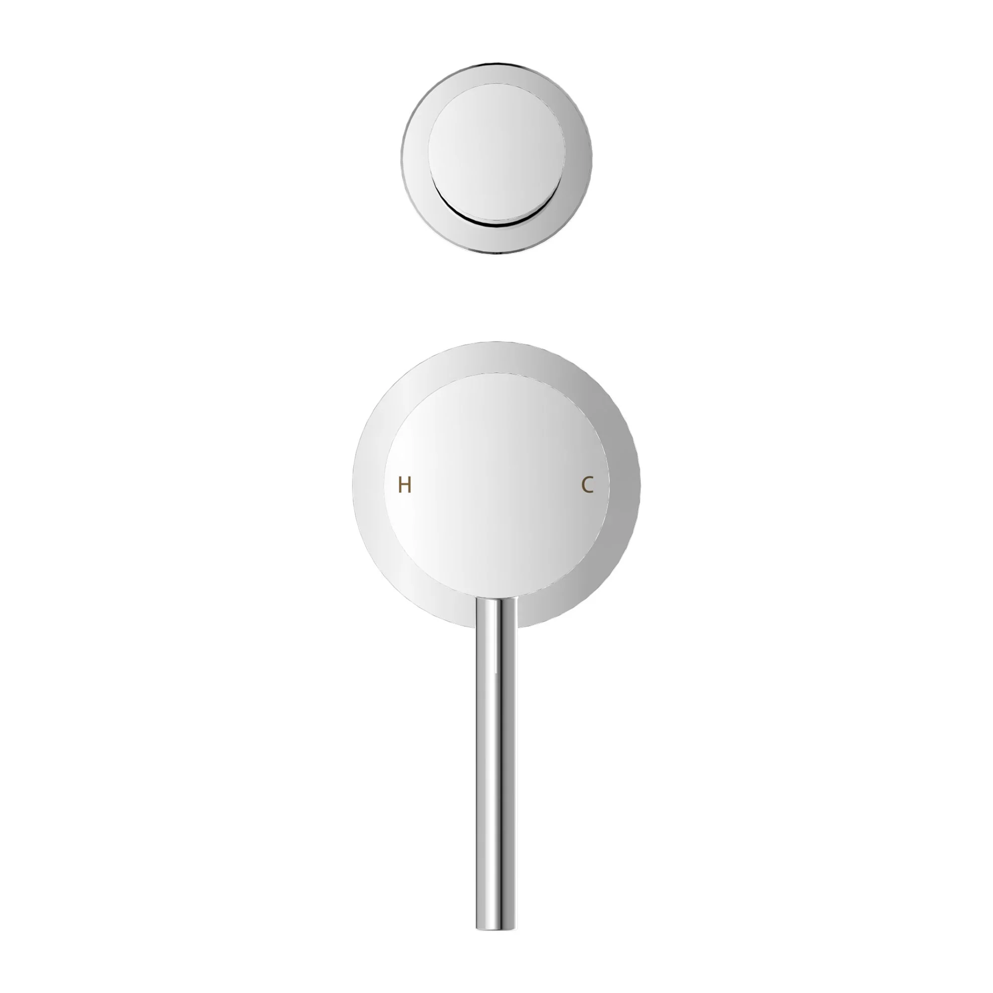 Nero Dolce Shower Mixer With Diverter Separate Back Plate - Chrome - Image 2