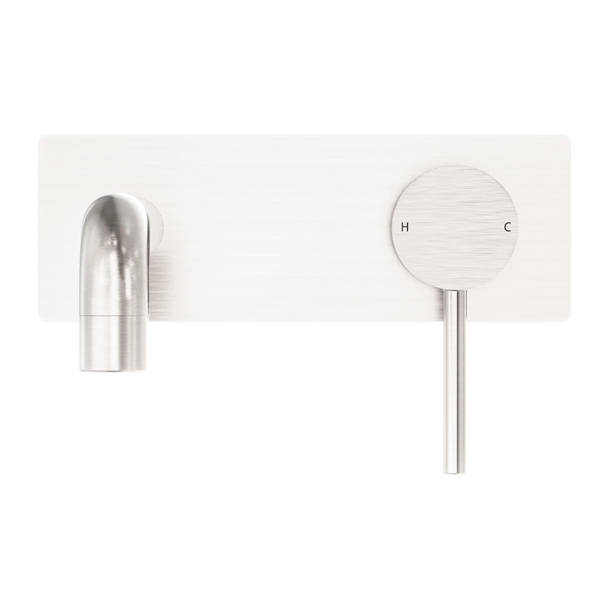 Nero Dolce Wall Basin/Bath Mixer - Brushed Nickel - Image 2