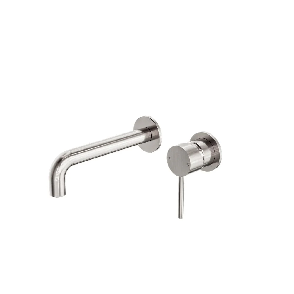Nero Dolce Wall Basin/Bath Mixer Separate Back Plate - Brushed Nickel