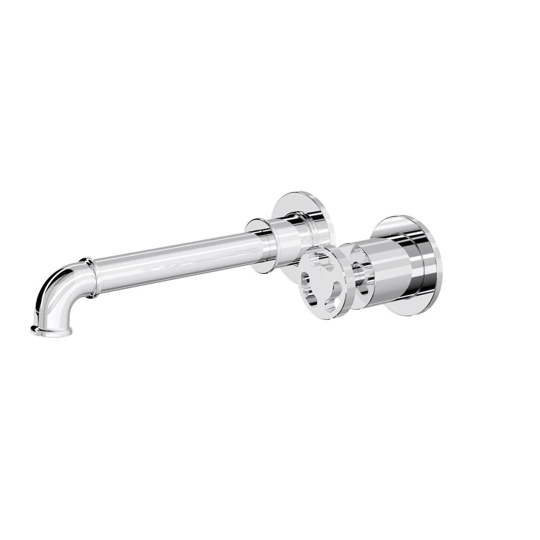 Linsol Dynamik 2-Plate Wall Basin or Bath Mixer - Chrome