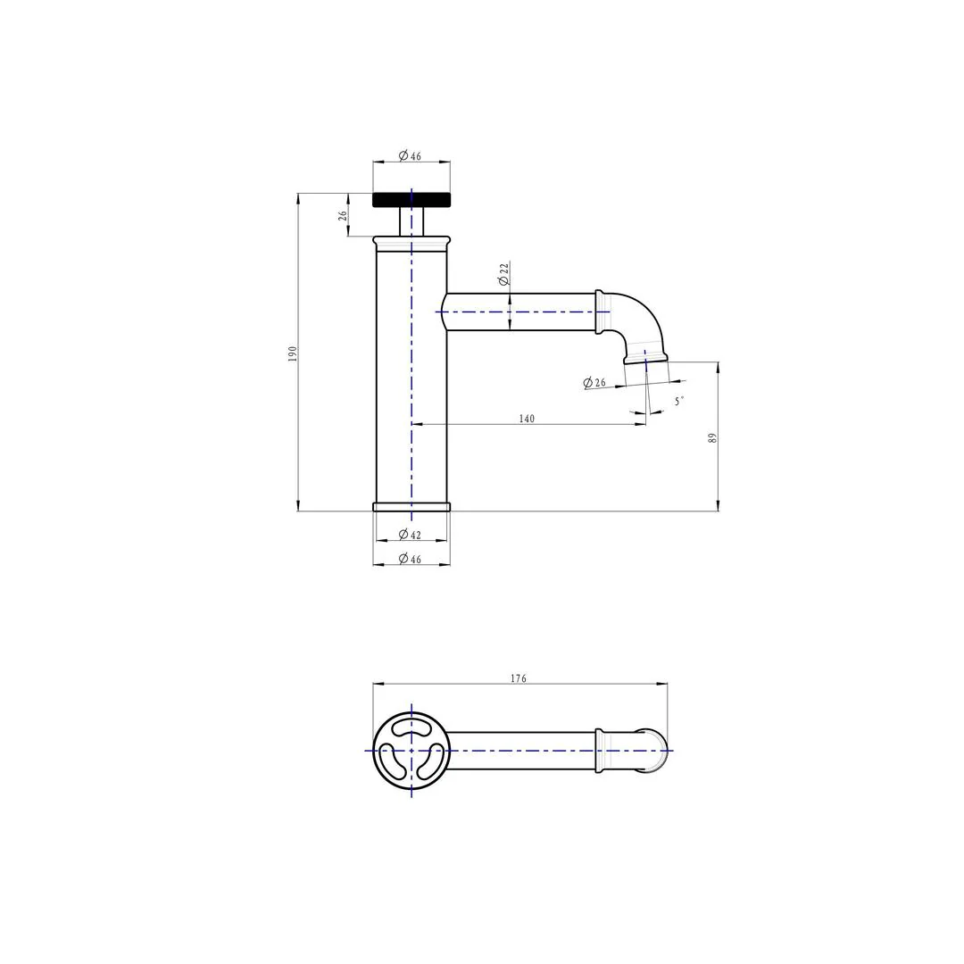 Linsol Dynamik Basin Mixer - Gunmetal - Image 4