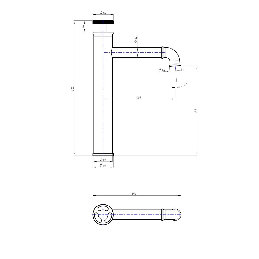 Linsol Dynamik Tall Basin Mixer - Brushed Nickel - Image 4